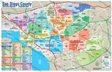 San Diego Central Region Map - PDF, editable, royalty free