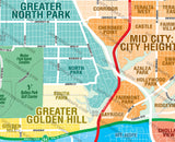 San Diego Central Region Map - PDF, editable, royalty free
