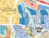 San Diego College Area Map - PDF, editable, royalty free