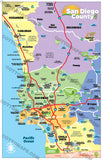 San Diego County Map - PDF, editable, royalty free