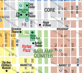 Downtown San Diego Neighborhood Map - PDF, editable, royalty free