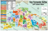 San Fernando Valley Zip Code Map - PDF, editable, royalty free