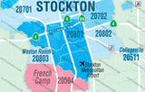 San Joaquin County MLS Area Map - PDF, editable, royalty free