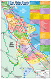 San Mateo County Map with MLS Areas - PDF, editable, royalty free