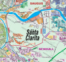 Santa Clarita Map with Castaic - PDF, editable, royalty free