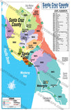 Santa Cruz County Zip Code Map - PDF, editable, royalty free
