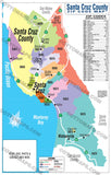 Santa Cruz County Zip Code Map - PDF, editable, royalty free