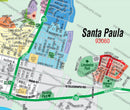 Santa Paula Map - PDF, editable, royalty free