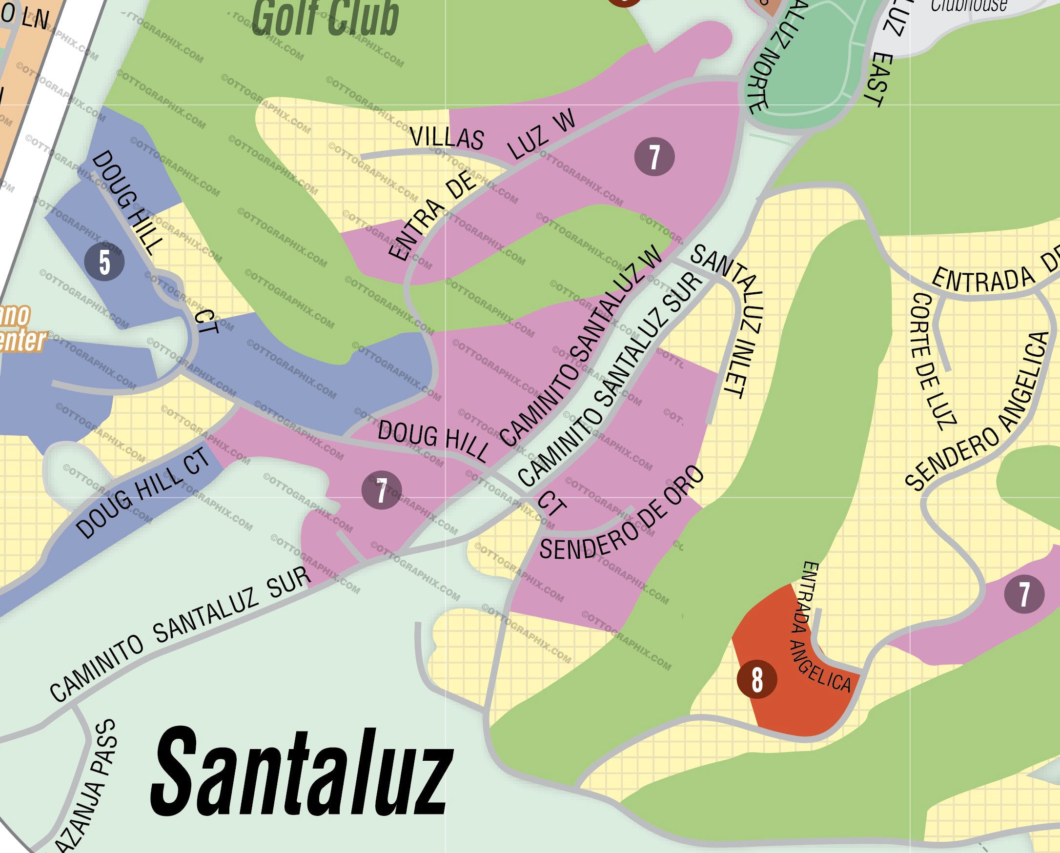 Santaluz Map, San Diego County, CA