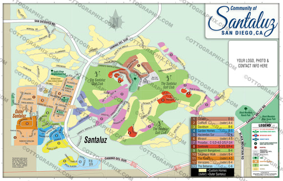 Santaluz Map, San Diego County, CA