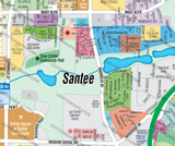 Santee Map - PDF, editable, royalty free