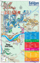 Saugus Map, Santa Clarita, CA - PDF, editable, royalty free