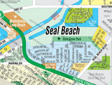 Seal Beach Map with Rossmoor Map - PDF, editable, royalty free
