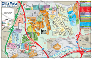 Serra Mesa Map - PDF, Editable, Royalty Free
