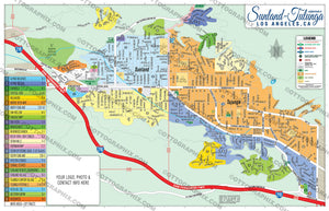 Sunland-Tujunga Map, Los Angeles County, CA