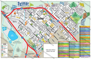 Sylmar Map, Los Angeles, CA - PDF, editable, royalty free