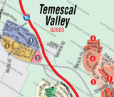 Temescal Valley Map - PDF, editable, royalty free