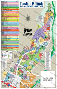 Tustin Ranch Map - PDF, editable, royalty free