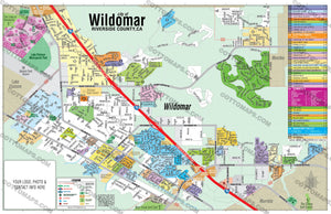 Wildomar Map - PDF, Editable, Royalty Free