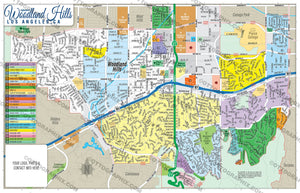Woodland Hills Map, Los Angeles County, CA