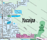 Yucaipa Map - PDF, editable, royalty free